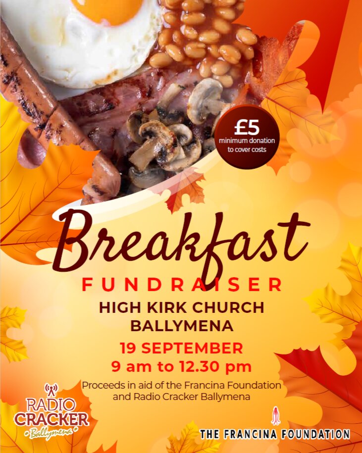 Radio Cracker big breakfast flyer